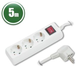 Hálózati kapcsolós elosztó 3-as, 5m