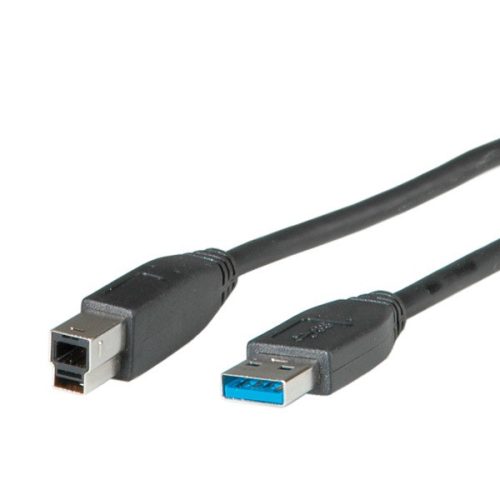ROLINE Kábel USB 3.2 Gen 1 A - B,   1,8m, fekete