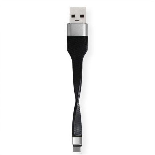 ROLINE Kábel Type-C - Type-A, USB 3.2 Gen 2,   0,11m, fekete