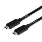   ROLINE Kábel USB 3.2 Gen2 PD (Power Delivery) 20V5A C - C, M/M,   1m, fekete