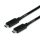 ROLINE Kábel USB 3.2 Gen 2 C - C, M/M, 10Gbit/s, PD (Power Delivery) 20V5A, Emark-al, 1m, fekete