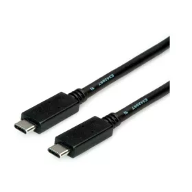   ROLINE Kábel USB 3.2 Gen 2 USB-C - USB-C, M/M, 10Gbit/s, PD, 20V5A - 100W, Emark-al, Video Support, 2m, fekete