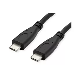   ROLINE Kábel USB 3.2 Gen 2 USB-C - USB-C, M/M, 10Gbit/s, PD, 20V5A - 100W, Emark-al, Video Support, 1m, fekete