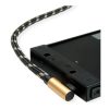 ROLINE Adapter USB-C (90°) - USB 2.0,   0,8m, arany-fekete