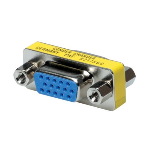 ROLINE Adapter VGA - VGA D-SUB 15 pin, F/F, ezüst