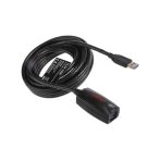 ROLINE Kábel USB 3.2 Gen 1, Repeateres, 5m, fekete