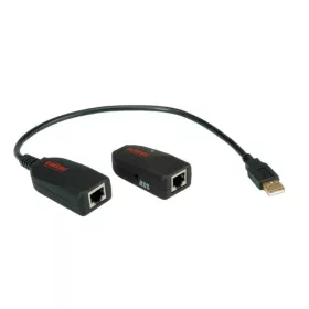   ROLINE Extender USB 2.0 - RJ45 CAT5e/CAT6, 1port, 50m-ig, fekete