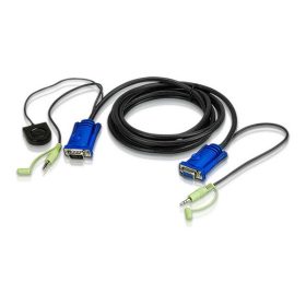   ATEN VanCryst Kábel Portváltó VGA + audio,   3m - 2L-5203B