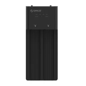   Orico HDD/SSD Dokkoló - 3.5" SATA HDD Duplicator (2x 2,5"/3,5" HDD/SSD -> USB-A, Max.: 16TB, fekete)