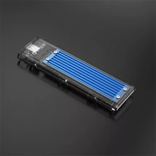 Orico Külső M.2 ház - TCM2-C3-BL/17/ (USB-C 3.1 -> M.2 NVMe, Max.: 2TB, 10 Gbps, kék)