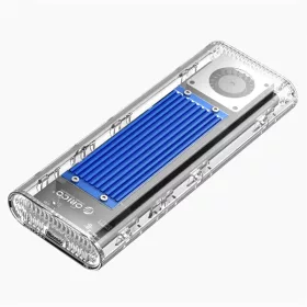   Orico Külső M.2 ház - TCM2-G20-BL (USB-A -> M.2 NVMe(M-key; B&M Key), Max.: 8TB, 20 Gbps, kék)
