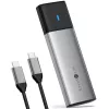 Orico Külső M.2 ház - STPWDM2-G2-GY (USB-A/C -> M.2 NVMe, Max.: 8TB, 10 Gbps)