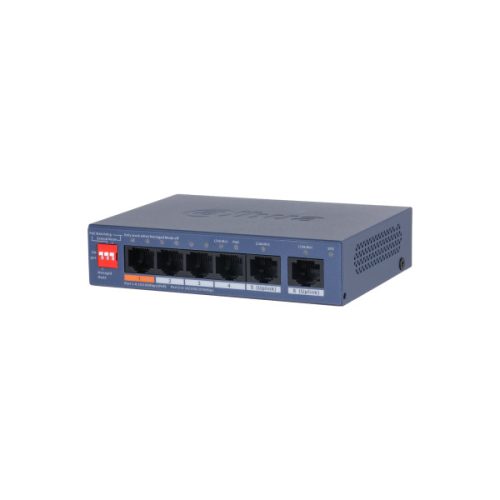 Dahua switch PoE - CS4006-4ET2GT-60 (Cloud Menedzsment; 4x1Gbps PoE; + 2x 1Gbps uplink, 60W)