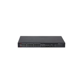   Dahua switch PoE mendzselhető - PFS4226-24ET-360-V3 (24x 10/100 PoE/PoE+ (360W)+2x gigabit/SFP combo uplink,HighPoE)