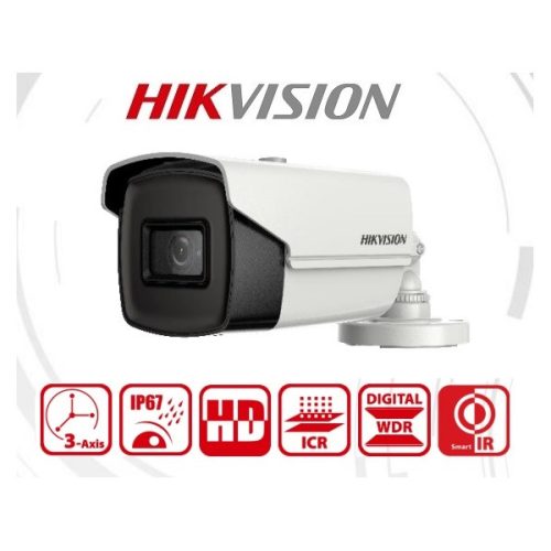 Hikvision 4in1 Analóg csőkamera - DS-2CE16U1T-IT3F (8MP, 2,8mm, kültéri, EXIR60m, IP67, DWDR)