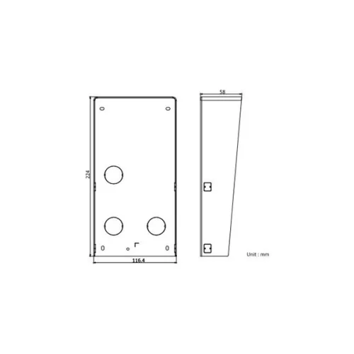 Hikvision Kaputelefon Esővédő - DS-KABD8003-RS2/S