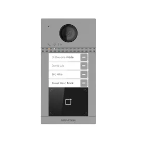   Hikvision IP kaputelefon - DS-KV8413-WME1 (2MP, kültéri egység, 4 lakásos, IP65, IR, I/O, wifi, Mifare kártyaolvasó)