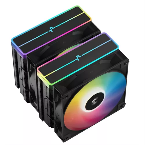 DeepCool CPU Cooler - AG620 BK ARGB V2 (29,4 dB; max, 115,32 m3/h; 4pin csatlakozó, 6 db heatpipe, 12cm, PWM, LED)
