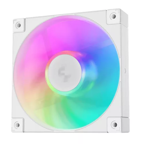 DeepCool Cooler 12cm - FD12 ARGB WH( (3in1) (27,6dB; max. 109,07 m3/h; 3pin csat; hydro bearing, ház hűtésre, PWM, fehé)