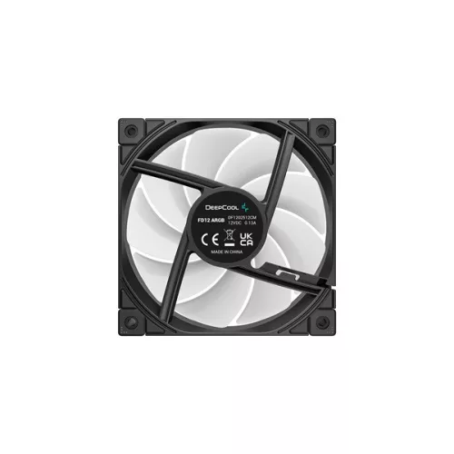 DeepCool Cooler 12cm - FD12 ARGB (27,6dB; max. 109,07 m3/h; 3pin csatlakozó; hydro bearing, ház hűtésre, PWM)