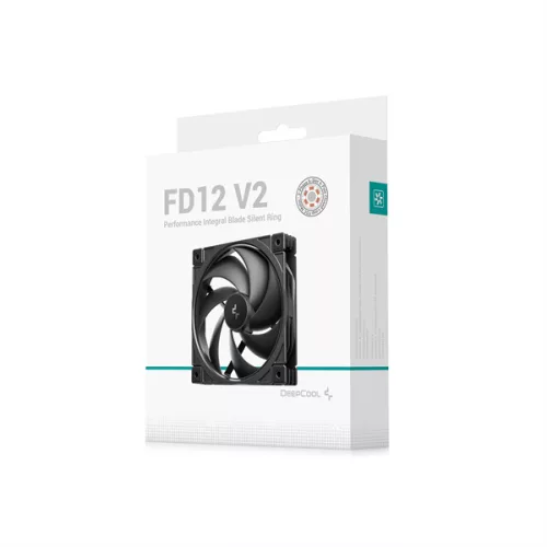 DeepCool Cooler 12cm - FD12 V2 (35,6dB; max. 135,73 m3/h; 3pin csatlakozó; hydro bearing, ház hűtésre, PWM)