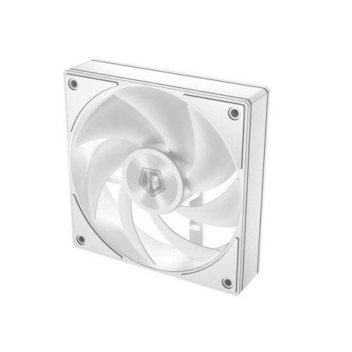 ID-Cooling Cooler 12cm - AF-1230-W (31,1dB, max. 143,90 m3/h, 4pin, PWM, Hydro bear, Daisy chain, 12cm, fehér)