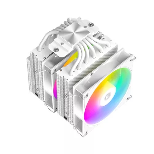 ID-Cooling CPU Cooler - FROZN A620 PRO XE ARGB SNOW (27,2dB; max 98,54 m3/h; 4Pin csatlakozó, 6 db heatpipe, 2x12cm)