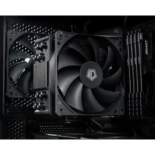 ID-Cooling CPU Cooler - SE-214-XT BLACK (13.8-30,5dB; max. 115,87 m3/h; 4pin, 4 db heatpipe, 12cm, PWM)