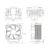 ID-Cooling CPU Cooler - SE-903-XT (25,8dB; max. 77,81 m3/h, 4pin csatlakozó, 3 db heatpipe, 9cm, PWM,  LED)