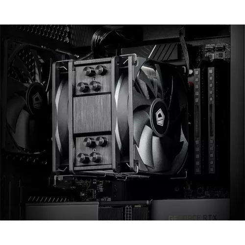 ID-Cooling CPU Cooler - SE-214-XT PLUS (35,2dB; max. 129,39 m3/h; 4pin, 4 db heatpipe, 2x12cm, PWM)