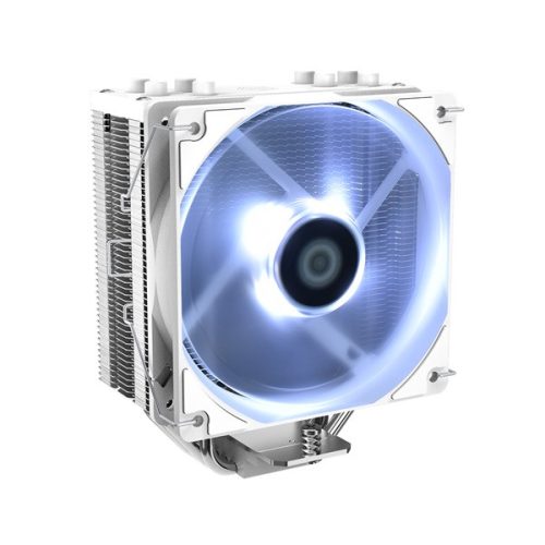 ID-Cooling CPU Cooler - SE-224-XT WHITE (15.2-32.5 dB; max 129.39 m3/h; 4Pin csatlakozó, 4 db heatpipe, 12cm, PWM, LED)