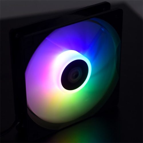 ID-Cooling Cooler 12cm - XF-120-ARGB-K (30,5dB, max.115,87 m3/h, 4pin, PWM, 12cm, ARGB LED, fekete)