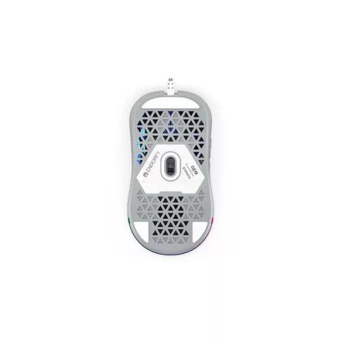 Endorfy Egér - GEM Onyx (8000 DPI, ARGB, PixArt chip, optikai, 1,8m, fehér)
