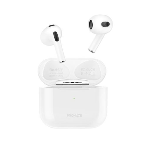 Promate Fülhallgató - FREEPODS 2 (TWS, ENC, BTv5.0, éríntős, tok 350mAh, fehér)