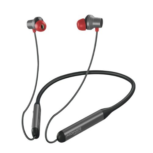 Promate Fülhallgató - VELCON (In-Ear, ANC, BTv5.0, IPX4, nyakba akasztós, 220mAh, fekete)