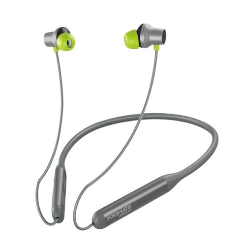 Promate Fülhallgató - VELCON (In-Ear, ANC, BTv5.0, IPX4, nyakba akasztós, 220mAh, szürke)