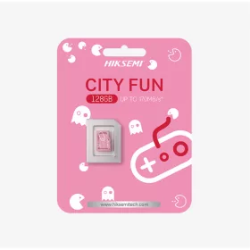   Hikvision HIKSEMI MicroSD kártya - CITY FUN 128GB microSDXC, Class 10 and UHS-I, 3D NAND
