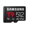 Samsung Memóriakártya - MB-MH512TB/WW (T9, 512GB, microSDXC, UHS-I, U3, V30, A2, R200/W130, USB kártyaolvasó)