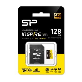   Silicon Power MicroSD kártya - 128GB microSDXC UHS-I U3, 3D TLC NAND (170/150 MB/s A1/V30) DDR200 transfer rate