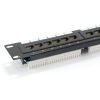 Equip Patch Panel - 208015 (12 port, Cat5e, 1U, árnyékolatlan, fekete)