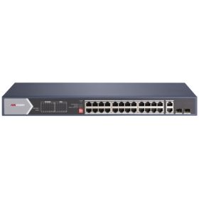   Hikvision Switch PoE - DS-3E0528HP-E (24 port 1000Mbps, 370W, 2xRJ45 1000Mbps, 2xSFP 1000Mbps)