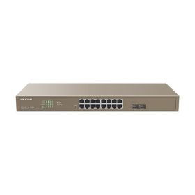   IP-COM Switch Vezérelhető PoE - G3318P-16-250W (16x1Gbps; 2x SFP; 16 af/at PoE+ port; 230W, Rackbe szerelhető)