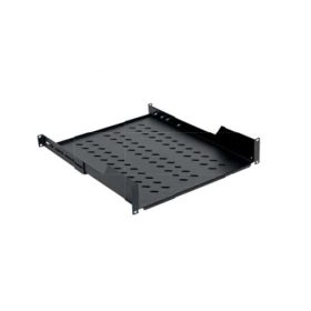   Legrand Rackszekrény polc - 1U-19", 4 ponton rögzíthető, kihúzható, 425mm (600 mély szekrényekhez), max: 50 kg, Fekete)