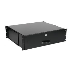   Equip Rackszekrény kiegészítő - EZD-3-B Cabinet Drawer, 3U, Black