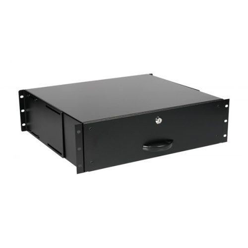 Equip Rackszekrény kiegészítő - EZD-3-B Cabinet Drawer, 3U, Black