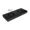 Equip Rackszekrény kiegészítő - EZF-2-B Fan Module, 2 Fans, Black