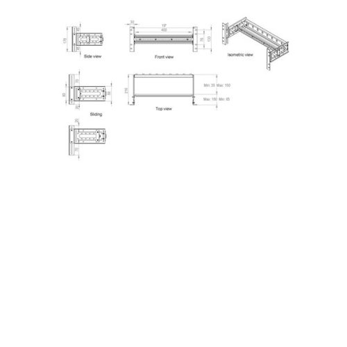 Equip Rackszekrény kiegészítő - EZR-DIN-4 DIN-Rail-Module 2U