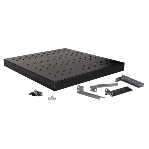 Equip Rackszekrény kiegészítő - EZVS-19-1-50-B (Fix polc, 19", 1U, Mélység: 800mm, fekete)