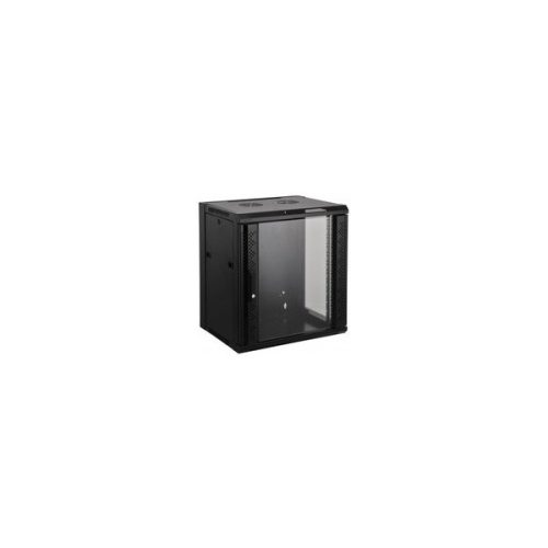 Manhattan Rackszekrény - 19" fali kivitel (12U, 635 (h) x 570 (w) x 450 (d) mm, Flatpack, Fekete)