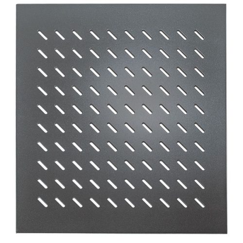 Manhattan Rackszekrény polc - 712538 (19", 1U, fix, 525 mm mély, fekete)